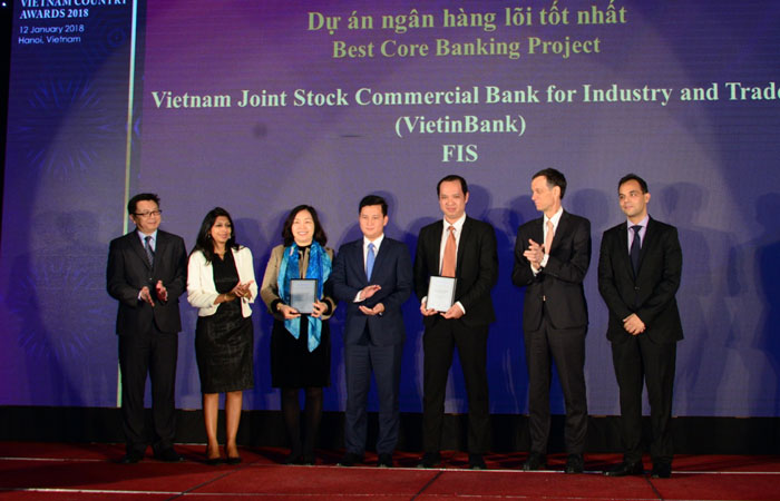 VietinBank nhận giải Dự án ngân hàng lõi tốt nhất