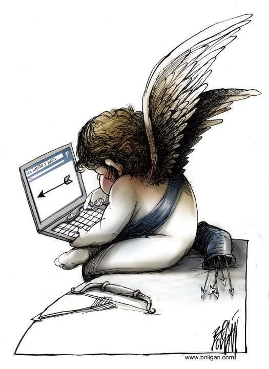 Trong thời đại công nghệ, Cupid cũng ''bắn tên'' bằng... email chứ chẳng việc gì phải bay cho mệt