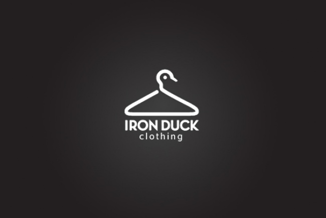 Logo của hãng thời trang Ironduck cách điệu hình chú vịt (duck)