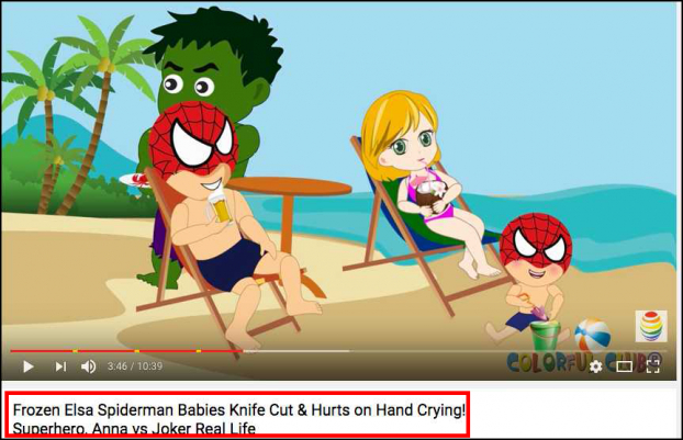   Trước đó, nhiều phụ huynh cũng lo lắng khi xuất hiện người nhện Spider Man đóng cảnh người lớn trên Youtube.  