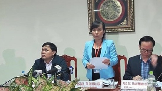 Bà Tô Thị Mai Hoa đọc kết luận của Hội đồng chuyên môn.