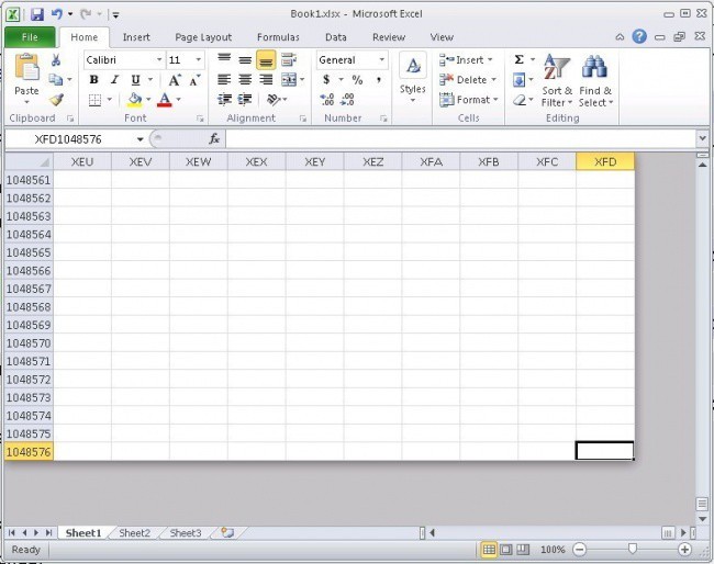 Thánh rảnh rỗi của năm đây rồi. Ai đã đủ kiên nhẫn tới mức tìm được tới tận cùng của bảng Excel như thế này không? Phải di chuột tới bao giờ mới tới được điểm cuối cùng tại bảng Excel - 1048576:XFD nhỉ?