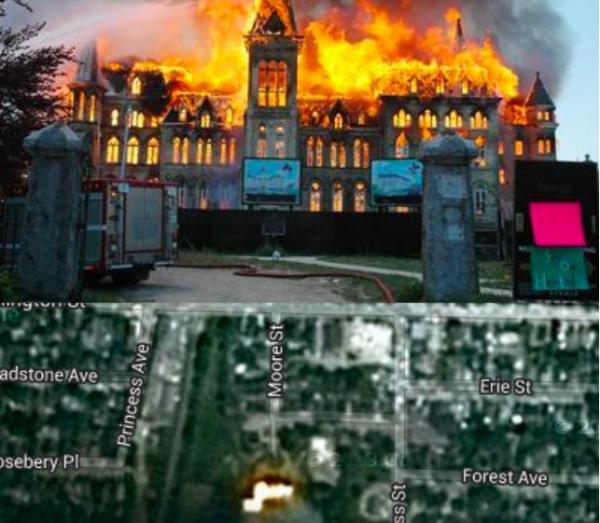   Trường nữ sinh Alma được xây vào năm 1878 tại St. Thomas, Ontario, Canada nhưng đã bị phá hủy do một cơn hỏa hoạn vào năm 2008. Đúng lúc ngôi trường cháy, nó vô tình đã được chụp lại.  