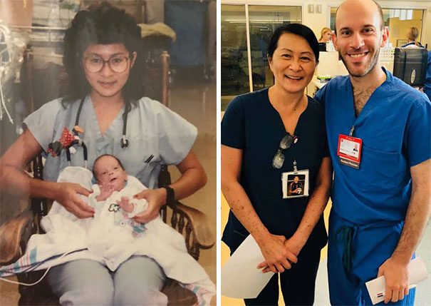   Người y tá khám phá ra rằng bác sĩ đồng nghiệp của cô ấy chính là đứa bé sinh non mà cô ấy chăm sóc trong 28 năm trước  
