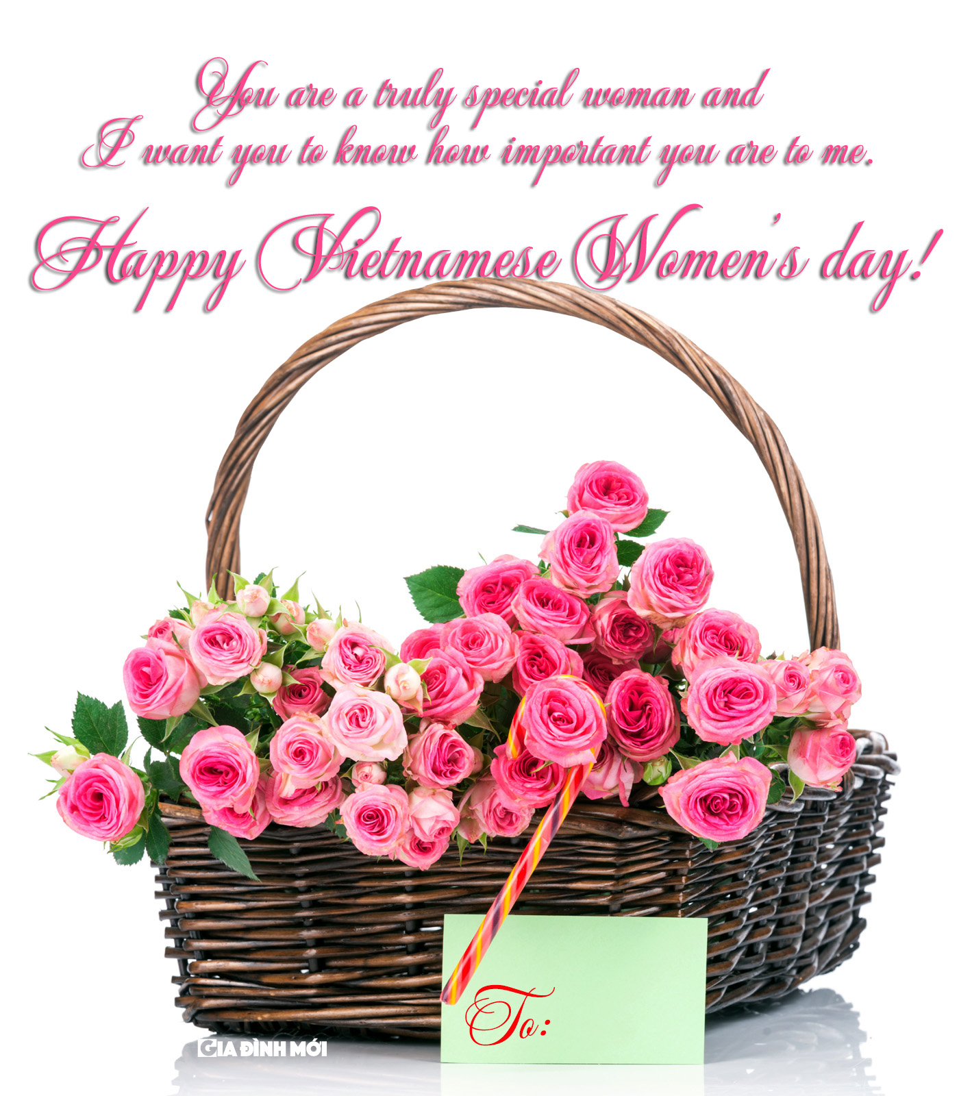   Em là một người phụ nữ thực sự đặc biệt  Anh muốn em biết rằng em quan trọng với anh nhường nào  Chúc mừng ngày Phụ nữ Việt Nam!  