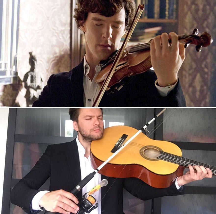 Sherlock Holmes chơi đàn