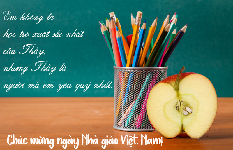 Em không là học trò xuất sắc nhất của Thầy, nhưng Thầy là người mà em yêu quý nhất. Chúc mừng ngày Nhà giáo Việt Nam - Gia Đình Mới