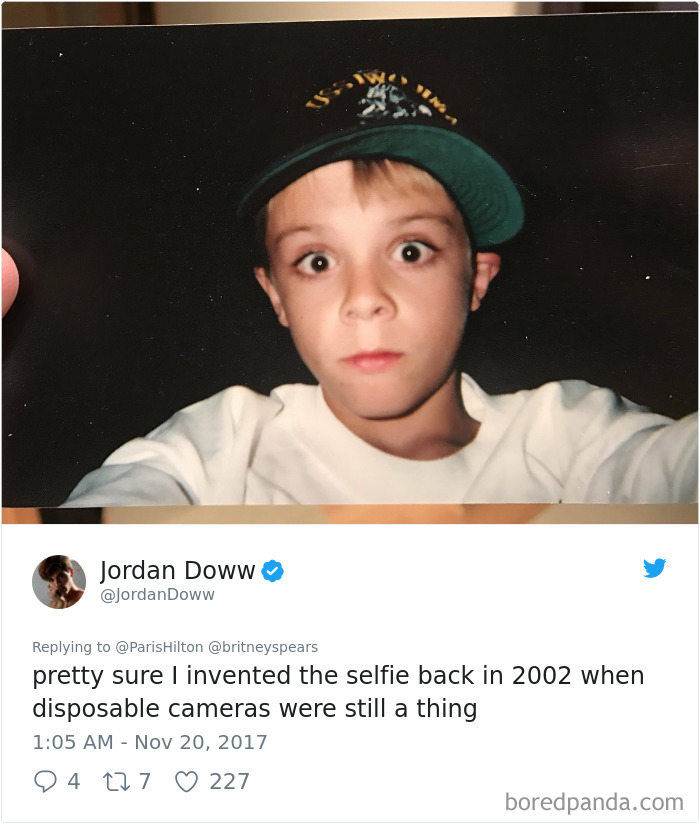 Jordan Doww: 'Rõ ràng tôi mới là người đã phát minh ra selfie từ năm 2002 khi mà người ta vẫn còn xài máy ảnh dùng một lần'