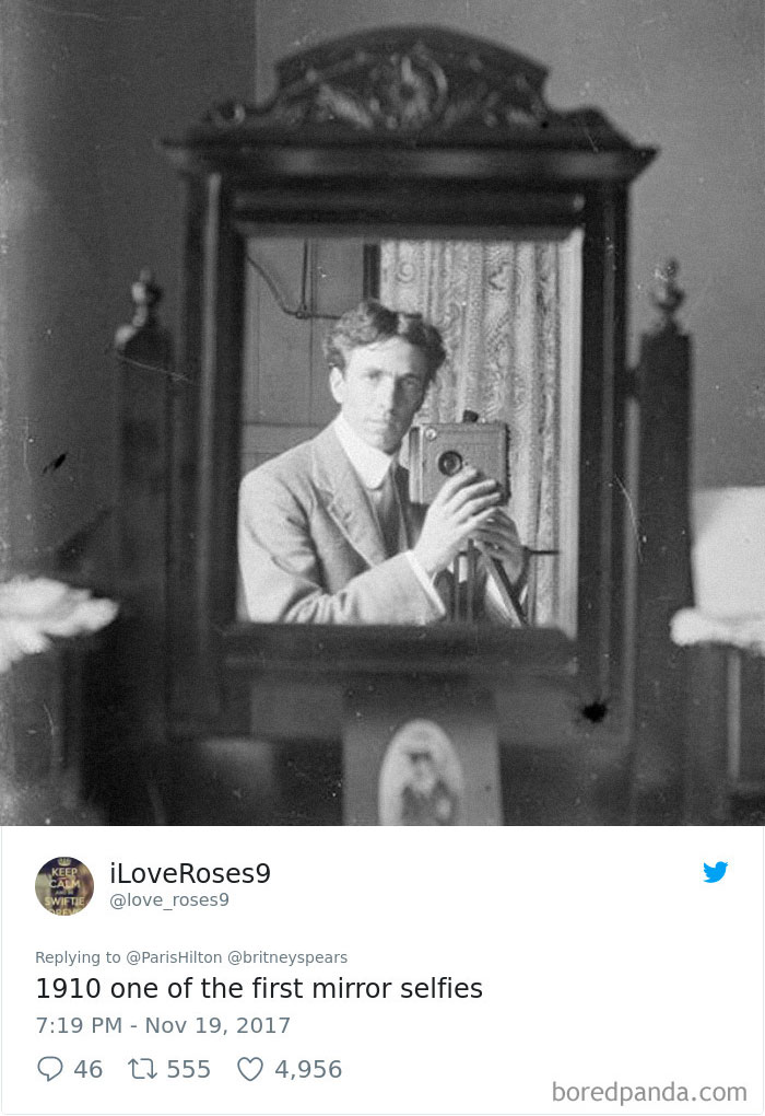 Bức ảnh từ năm 1910 selfie qua gương