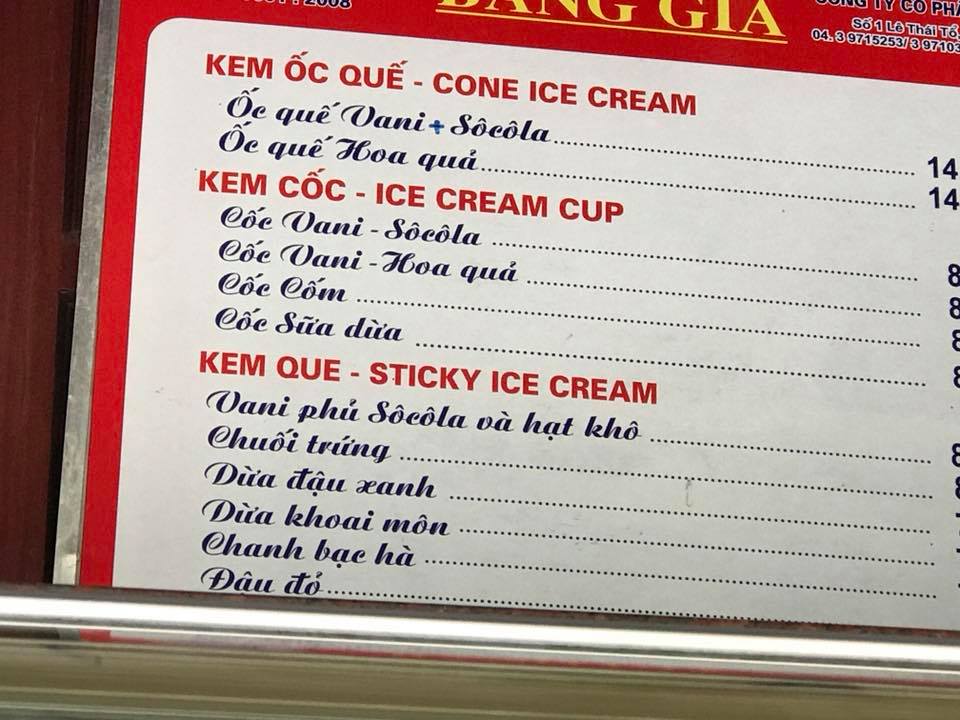 Kem que (popsicle) hay kem dính (sticky ice cream)? Ảnh: zizou