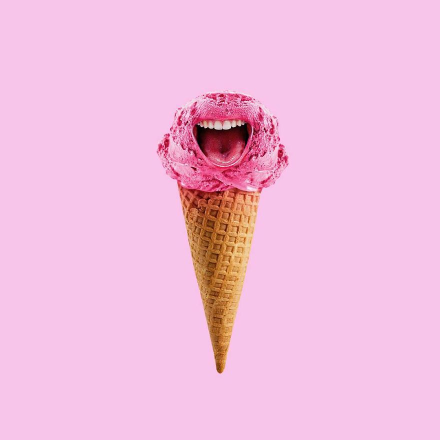 Ice Scream, đồng âm với Ice cream (kem). Scream có nghĩa là 'la hét'