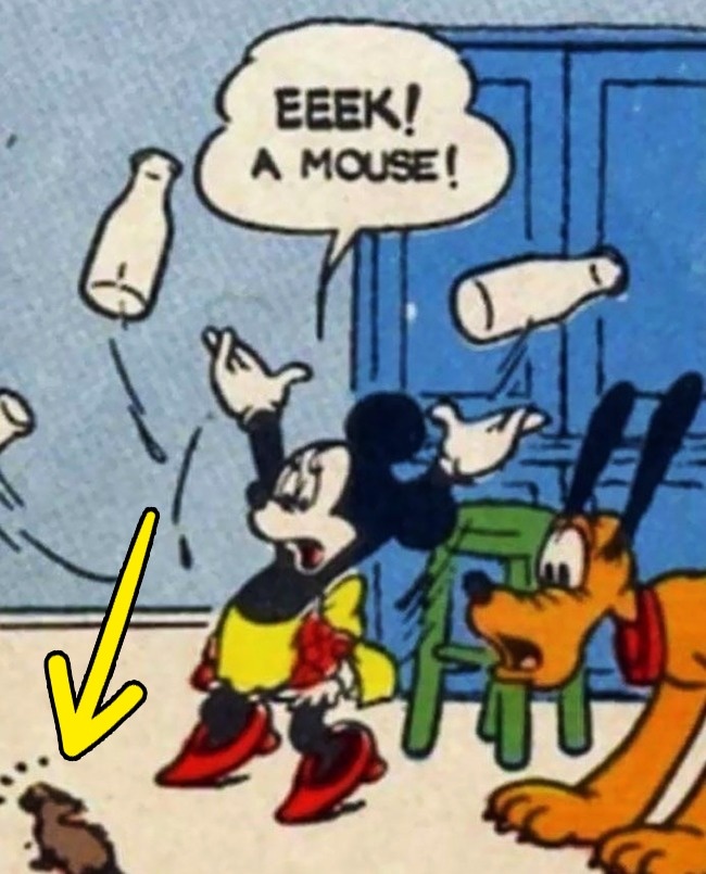 Chuột Minnie sợ... chuột