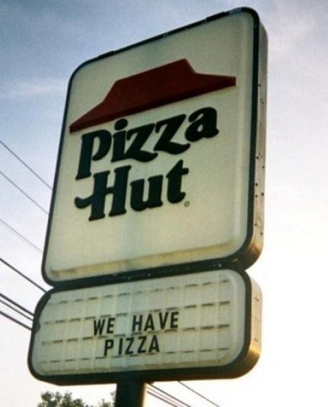 Thông báo của Pizza Hut: Chúng tôi có pizza