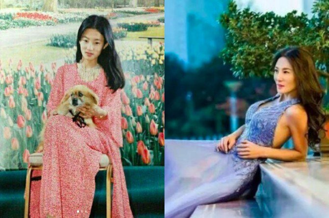  Ảnh bên trái: Cô Liu khi dưới 20 tuổi. Ảnh bên phải: Cô Liu 50 tuổi  (Nguồn: Liu Yelin Instagram)