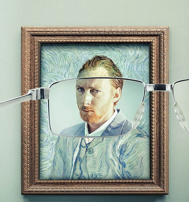 Đeo kính vào là nhìn rõ diện mạo Van Gogh ngay