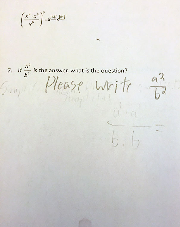 Đề bài: Nếu a2/b2 là đáp án thì câu hỏi là gì?  - Học sinh: Hãy viết a2/b2