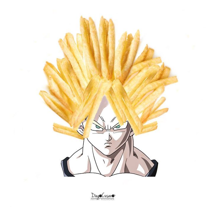 Bộ tóc khoai tây chiên của Son Goku
