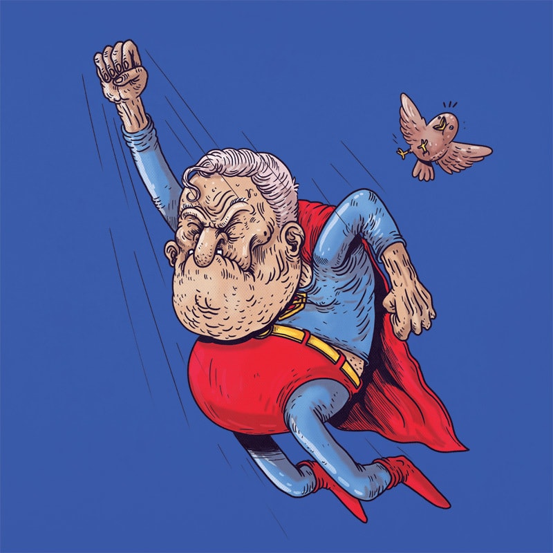 Ông già Superman với dáng bay huyền thoại