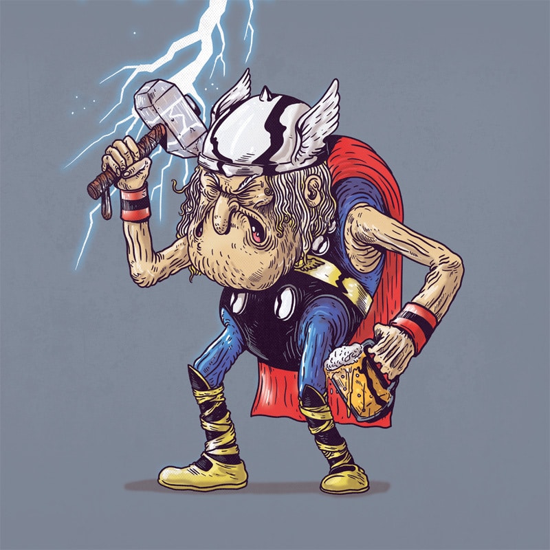 Thần Sấm Thor về già mê nhậu nhẹt