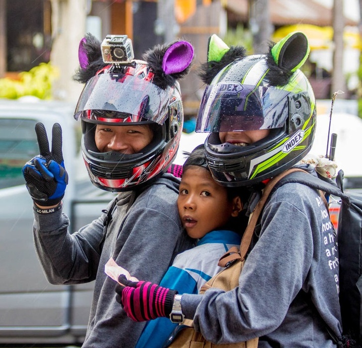 Đôi tai trên mũ bảo hiểm