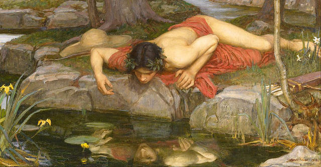   Trong thần thoại Hy Lạp có câu chuyện về chàng Narcissus. Chàng rất đẹp, đẹp đến não nề, đẹp đến đau lòng người khác. Có vô vàn cô gái yêu chàng nhưng chàng lại chẳng thích một ai, chàng cho rằng chỉ có mình mới xứng đáng với tình yêu của mình mà thôi  