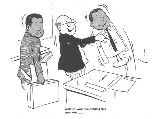 Biếm họa cuộc sống người da đen làm việc ở văn phòng toàn người da trắng những năm 1960 5