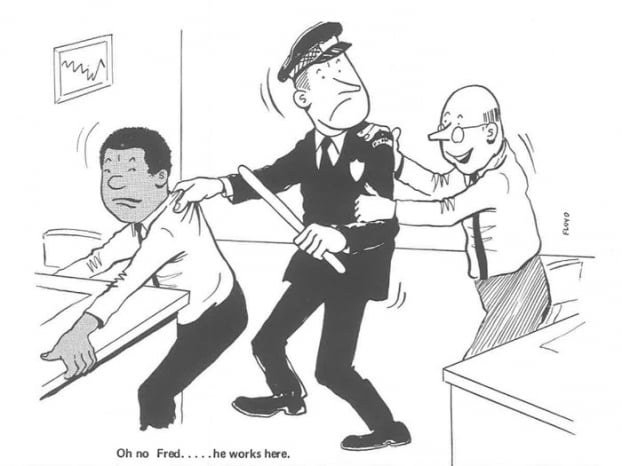 Biếm họa cuộc sống người da đen làm việc ở văn phòng toàn người da trắng những năm 1960 9