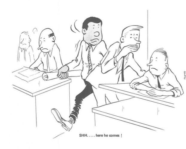Biếm họa cuộc sống người da đen làm việc ở văn phòng toàn người da trắng những năm 1960 18