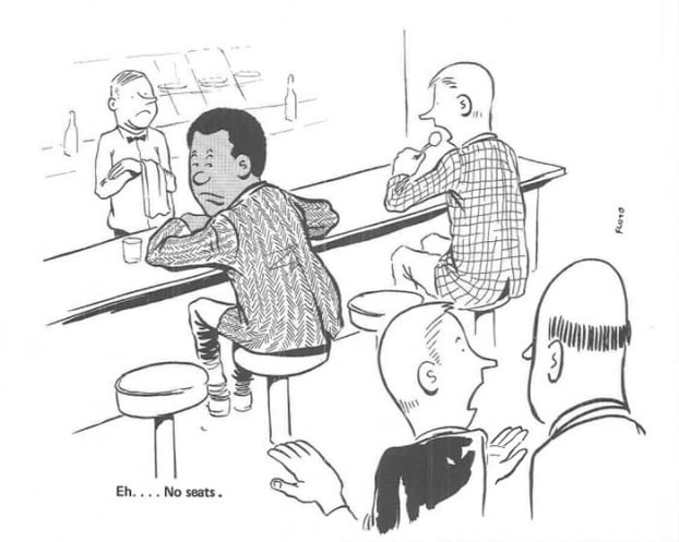 Biếm họa cuộc sống người da đen làm việc ở văn phòng toàn người da trắng những năm 1960 19