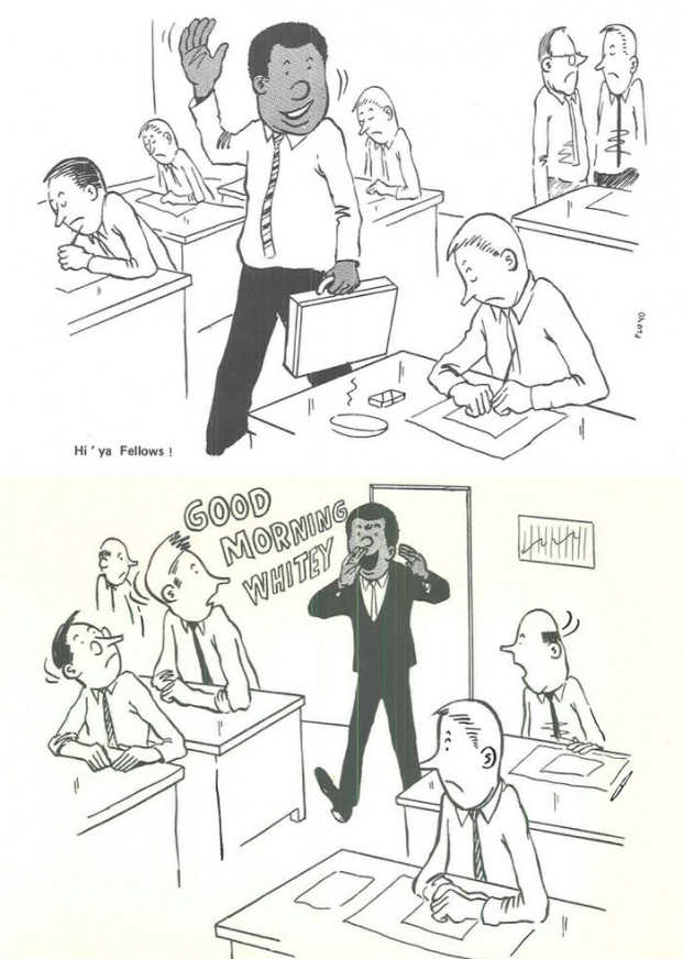 Biếm họa cuộc sống người da đen làm việc ở văn phòng toàn người da trắng những năm 1960 20