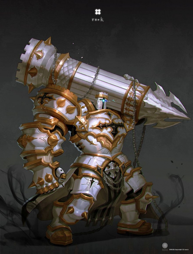   Quân xe oai hùng mạnh mẽ được so sánh với nhân vật Alexander trong game Final Fantasy, một con người máy cồng kềnh, cao lớn, sát lương dồi dào  