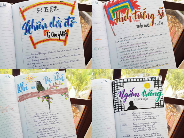   Cuốn tập rộn ràng màu sắc của bạn Đồng Vân Anh (lớp 8 trường THCS Trung Lập, Củ Chi, TP.HCM)  