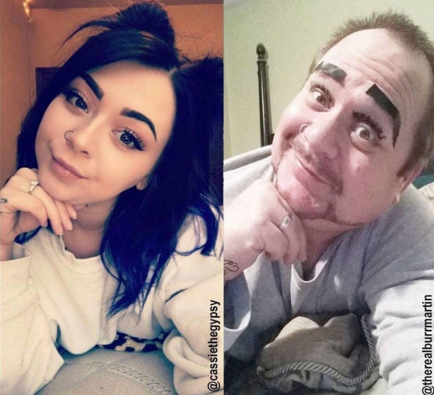   Ông bố bắt chước bức ảnh của con gái trên Instagram  