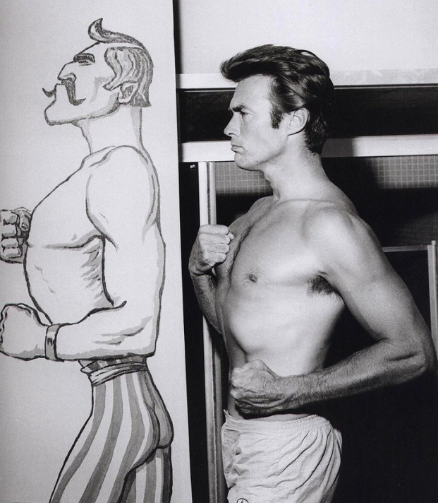   Clint Eastwood tạo dáng theo bức biếm họa, 1964  