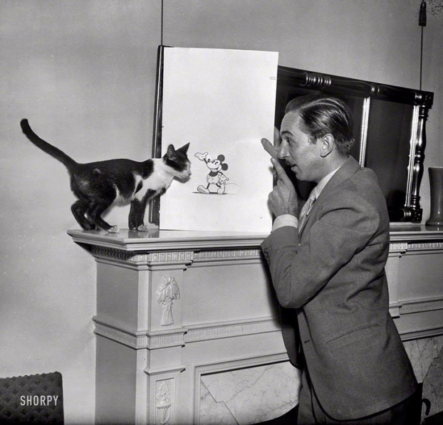   Walt Disney, chuột Mickey và chú mèo của Disney, 1931  