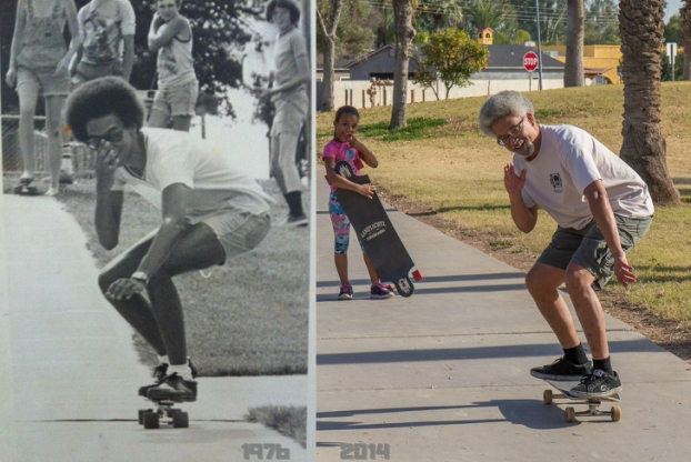   38 năm ông ấy vẫn đang trượt patin  