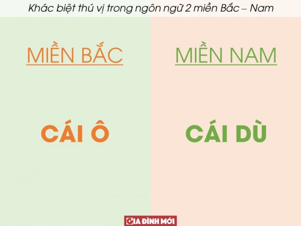 30 ví dụ cho thấy sự khác biệt thú vị trong ngôn ngữ hai miền Bắc - Nam 13