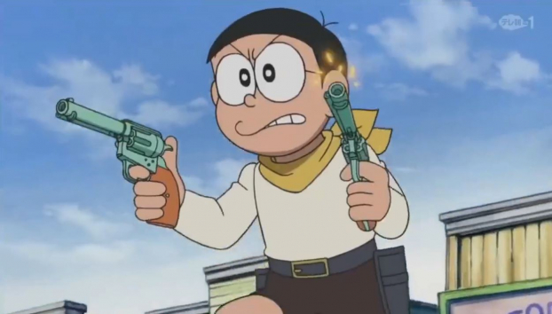  Nobita có khả năng bá đạo kinh khủng trong các thể loại bắn súng  