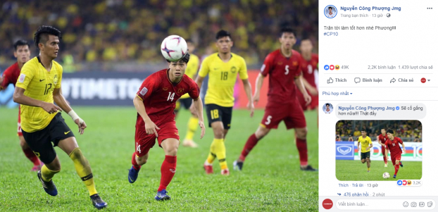 Các cầu thủ AFF Cup Việt Nam đăng gì trên mạng xã hội sau trận chung kết lượt đi? 12