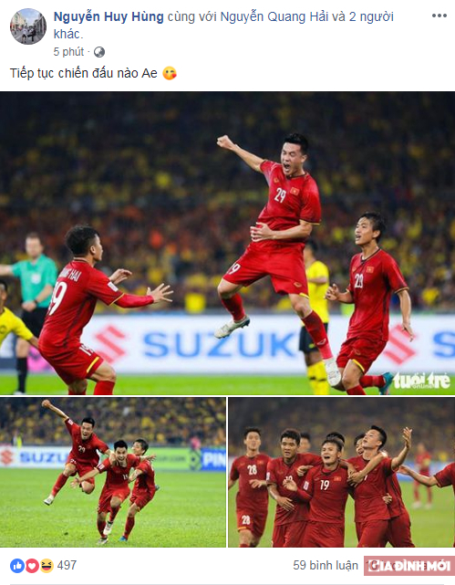 Các cầu thủ AFF Cup Việt Nam đăng gì trên mạng xã hội sau trận chung kết lượt đi? 0