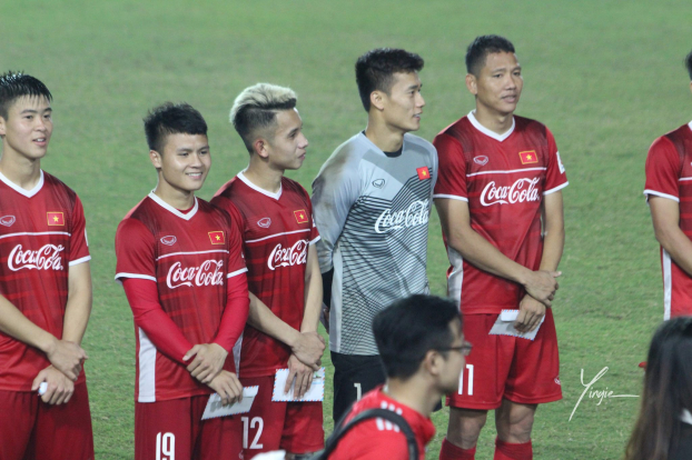   Tuyển Việt Nam tại Asian Cup 2019 còn 13 cầu thủ góp mặt từ giải U23 châu Á 2018 (Ảnh: Yingie)  