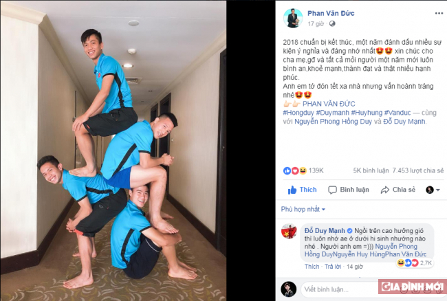 Đón năm mới xa quê, các cầu thủ ĐT Việt Nam đăng gì trên mạng xã hội? 1