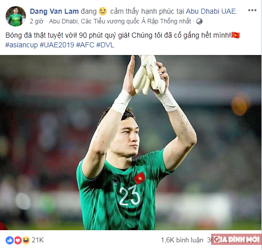 ĐT Việt Nam 2-3 Iraq: Các cầu thủ đăng gì trên mạng xã hội? 1