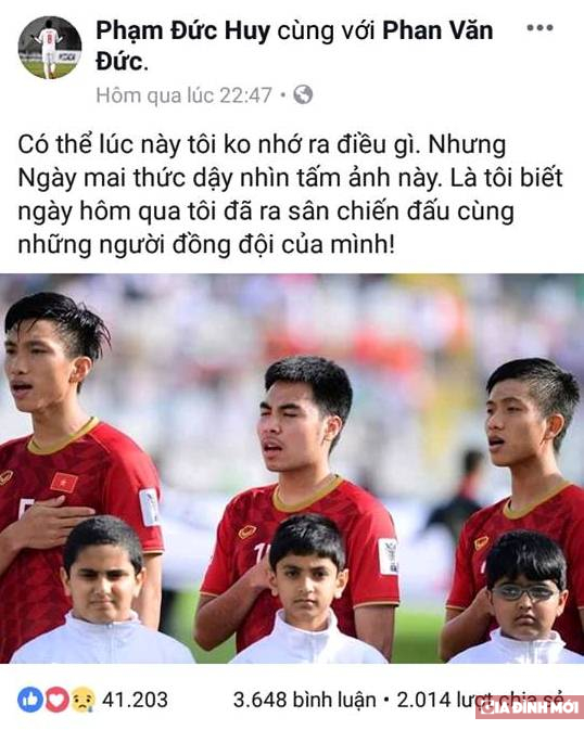 Asian Cup 2019: Các cầu thủ ĐT Việt Nam đăng gì trên mạng xã hội sau trận thua Iran? 0