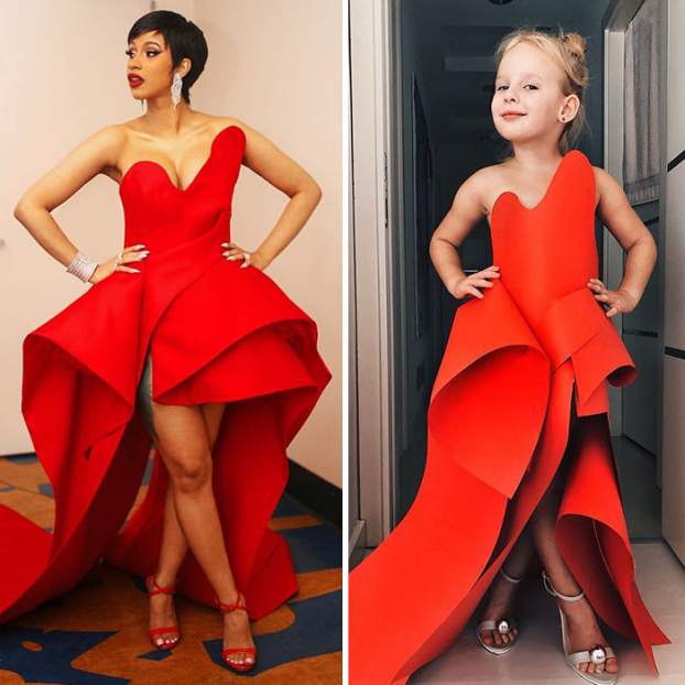 Bằng nguyên liệu rẻ tiền, mẹ tạo ra những bộ đầm đẹp như siêu sao đi thảm đỏ cho con gái 8