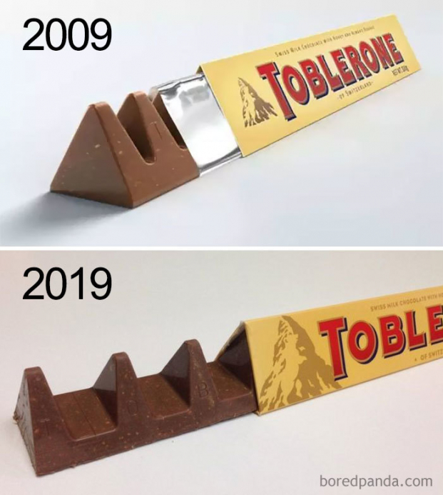   Sự thay đổi của Toblerone  