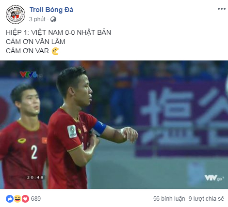 Hết hiệp 1 Việt Nam 0-0 Nhật Bản: Dân mạng thi nhau cảm ơn trọng tài và VAR 6