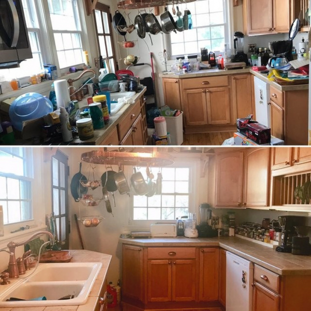   Trước và sau khi dọn dẹp  
