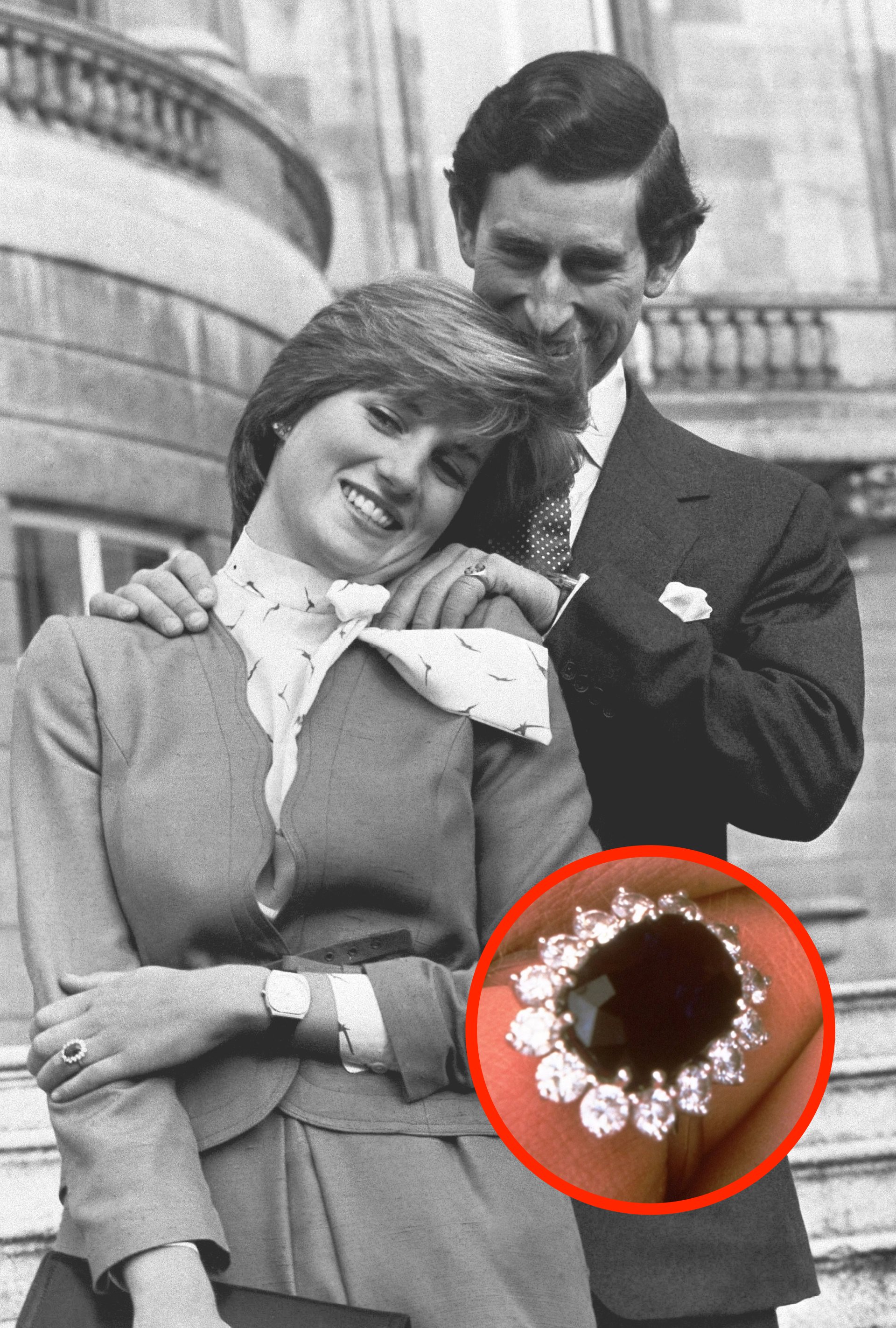   Thái tử Charles và Công nương Diana tại Điện Buckingham sau khi tuyên bố lễ đính hôn của họ ngày 24/2/1981 – Nguồn: The Daily Mail  