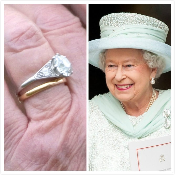   Chiếc nhẫn vẫn được Nữ hoàng đeo đến bây giờ.  